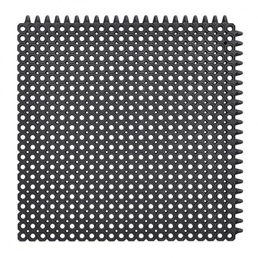 Kleinwabenmatte OCTO-BLACK als Stecksystem, verknüpfbar, 50 x 50 cm, für außen