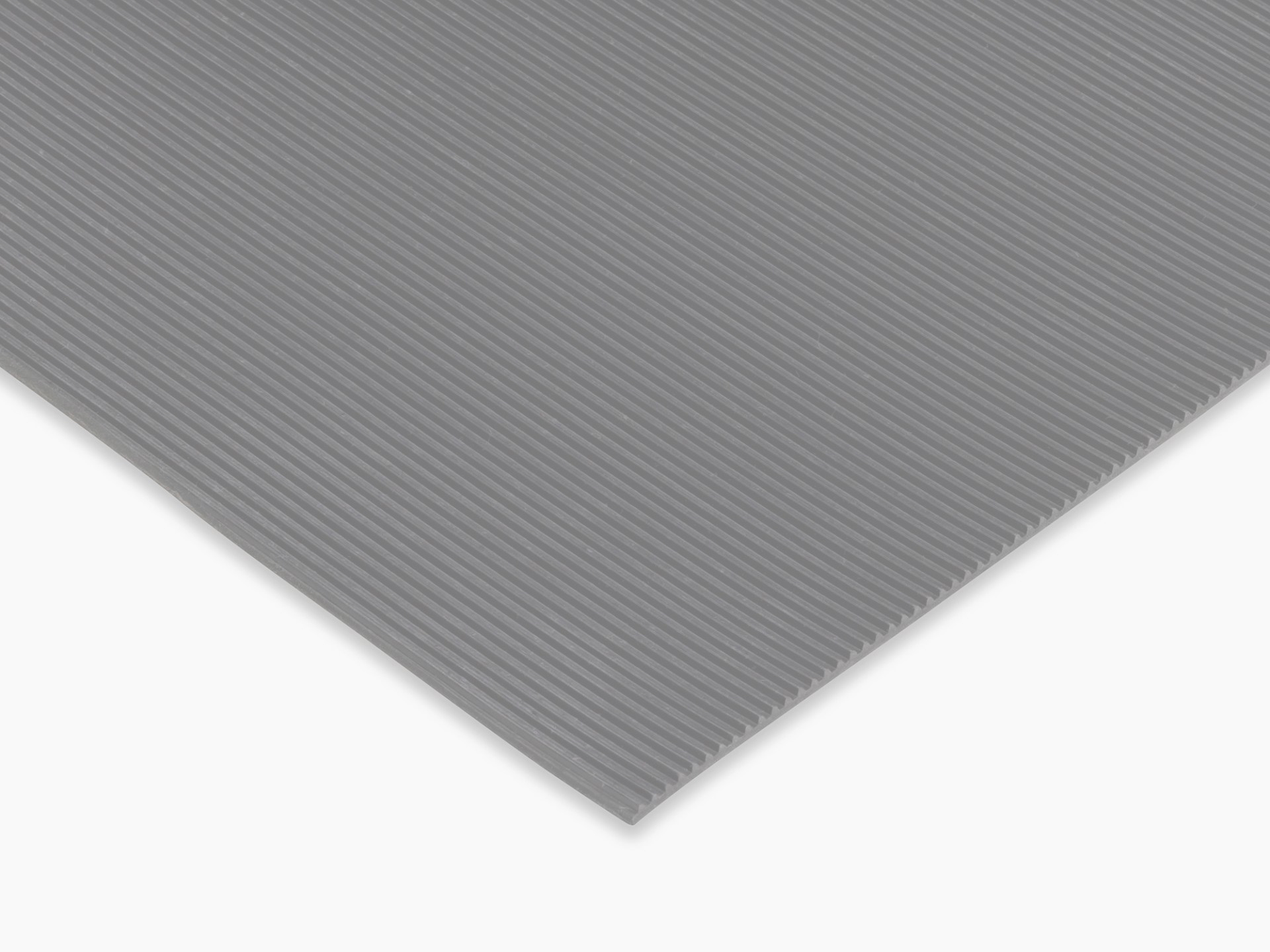 Gummiläufer feine Rippen grau, 3 mm | Meterware | 100 cm breit Gummiläufer feine Rippen grau, 3 mm | Meterware | 100 cm breit