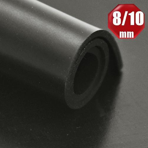 Gummiplatten glatt, 8|10 mm dick, 120 cm breit, Länge 5 m Vollgummiplatten-810-mm