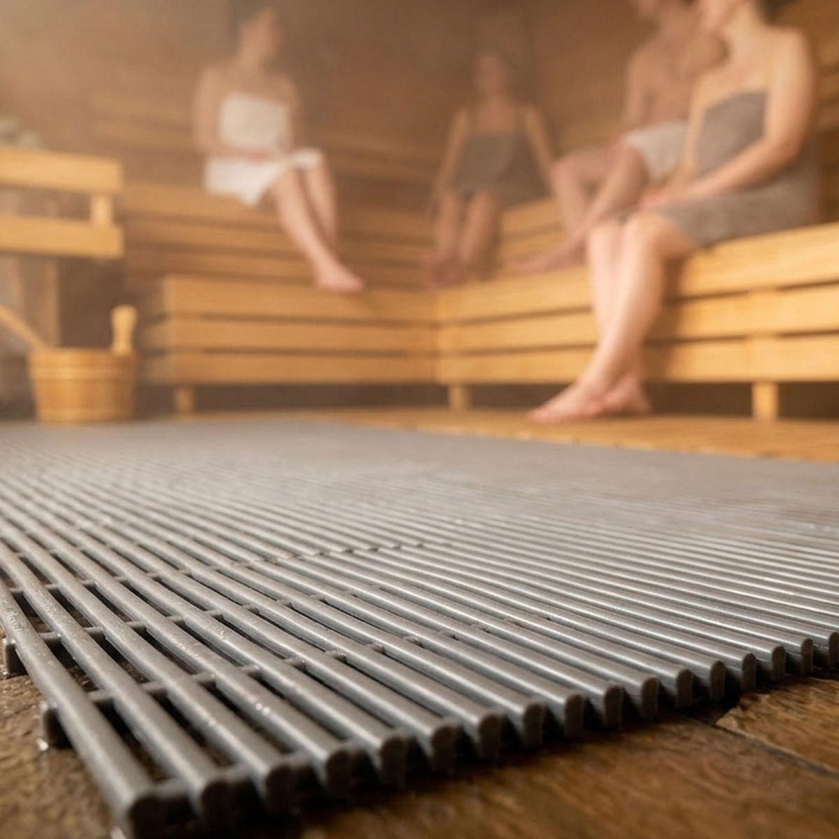Barfußrost STEP RELAX | bis 100° | Meterware | 6 Breiten