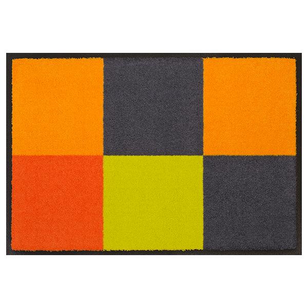 Designmatte Quadra Orange-Grau High Quality 5 Größen