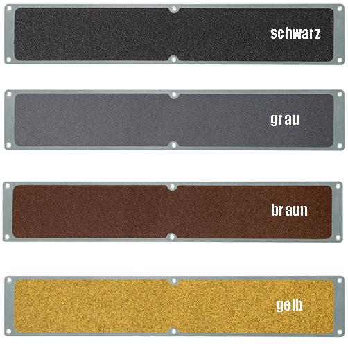 Antirutschplatten Aluminium, 2 Längen, mit Mineralkörnung, in 8 Universalfarben