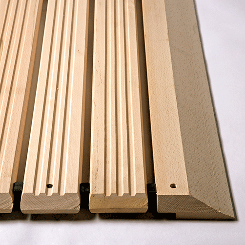 Holzrost mit Auffahrkeil, 80|100|120|150cm breit, Länge 100-1000 cm