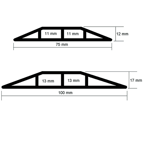 Kabelbrücke für Buro und Gewerbe - einfache Montage